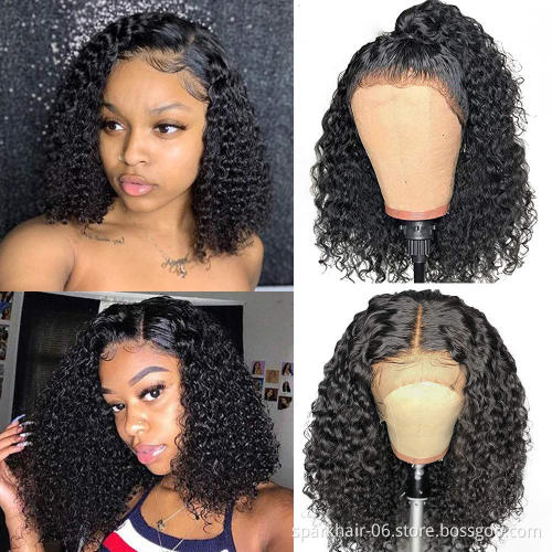 Wholesale Virgin Hair Vendors 100% Virgin Brazilian Hair Cuticle Aligned 13X4 Frontal Bob Wigs Natural Human Hair Short Wig